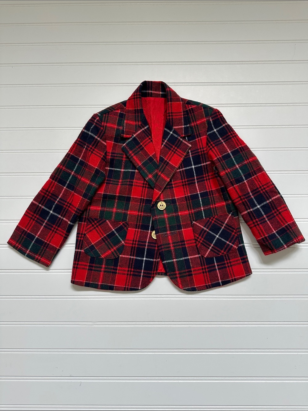 Nursery Rhyme Red Plaid Blazer Boys 4T